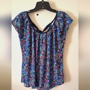 LC Lauren Conrad Tie Back Bow Blouse M
